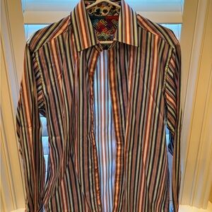 Robert Graham Vibrant Striped Button Down Shirt